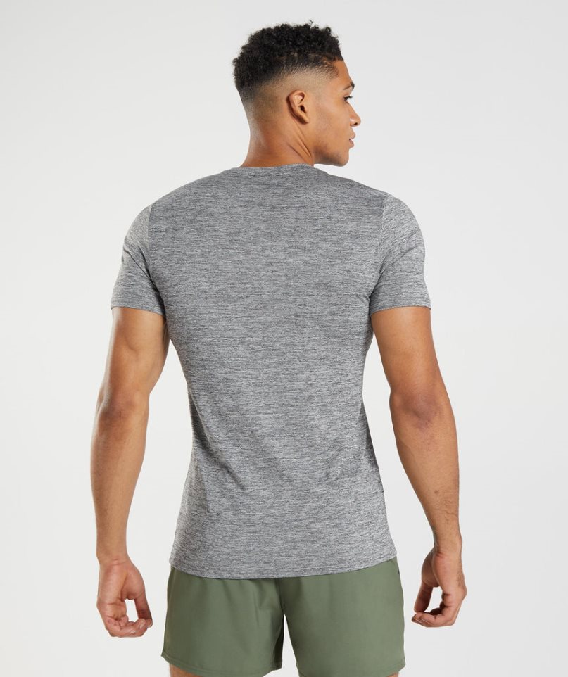 Men's Gymshark Arrival Marl T-Shirts Grey | CA N63578